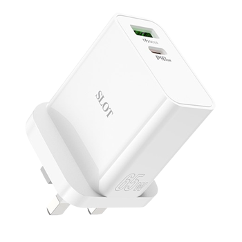 Slot C113B Bravery PD 65W Dual Port (1A1C) Charger (UK)